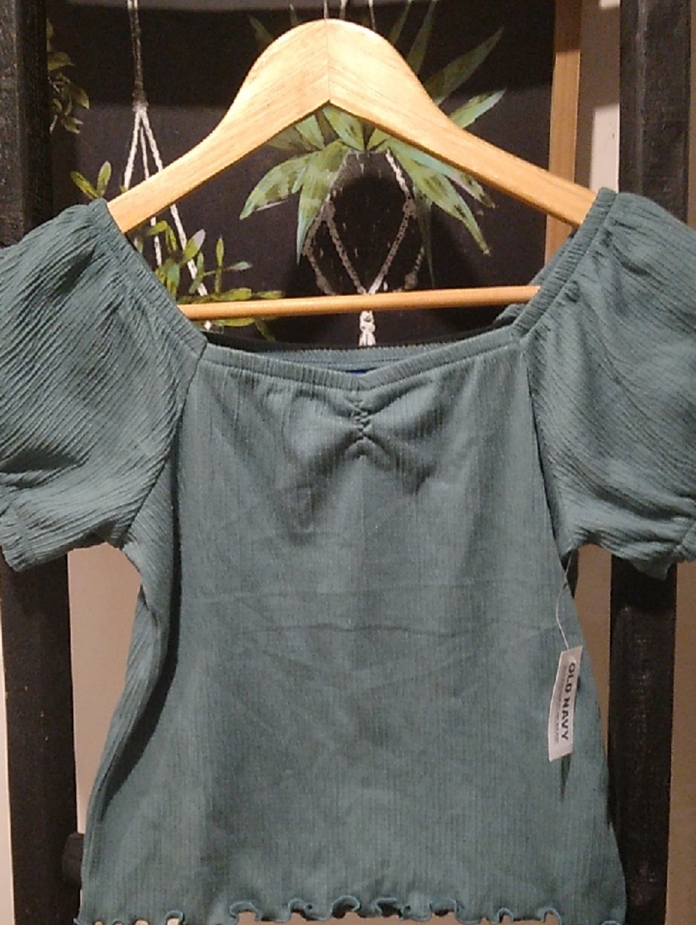 Girls Old Navy Ribbed Off-Shoulder Crop Top